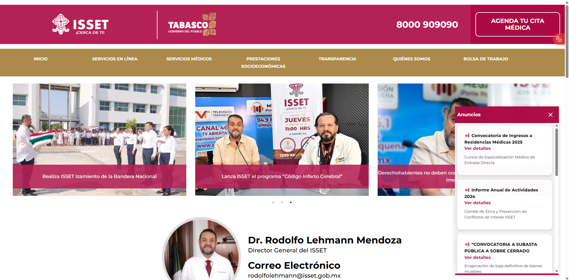 ISSET Website — screen 2