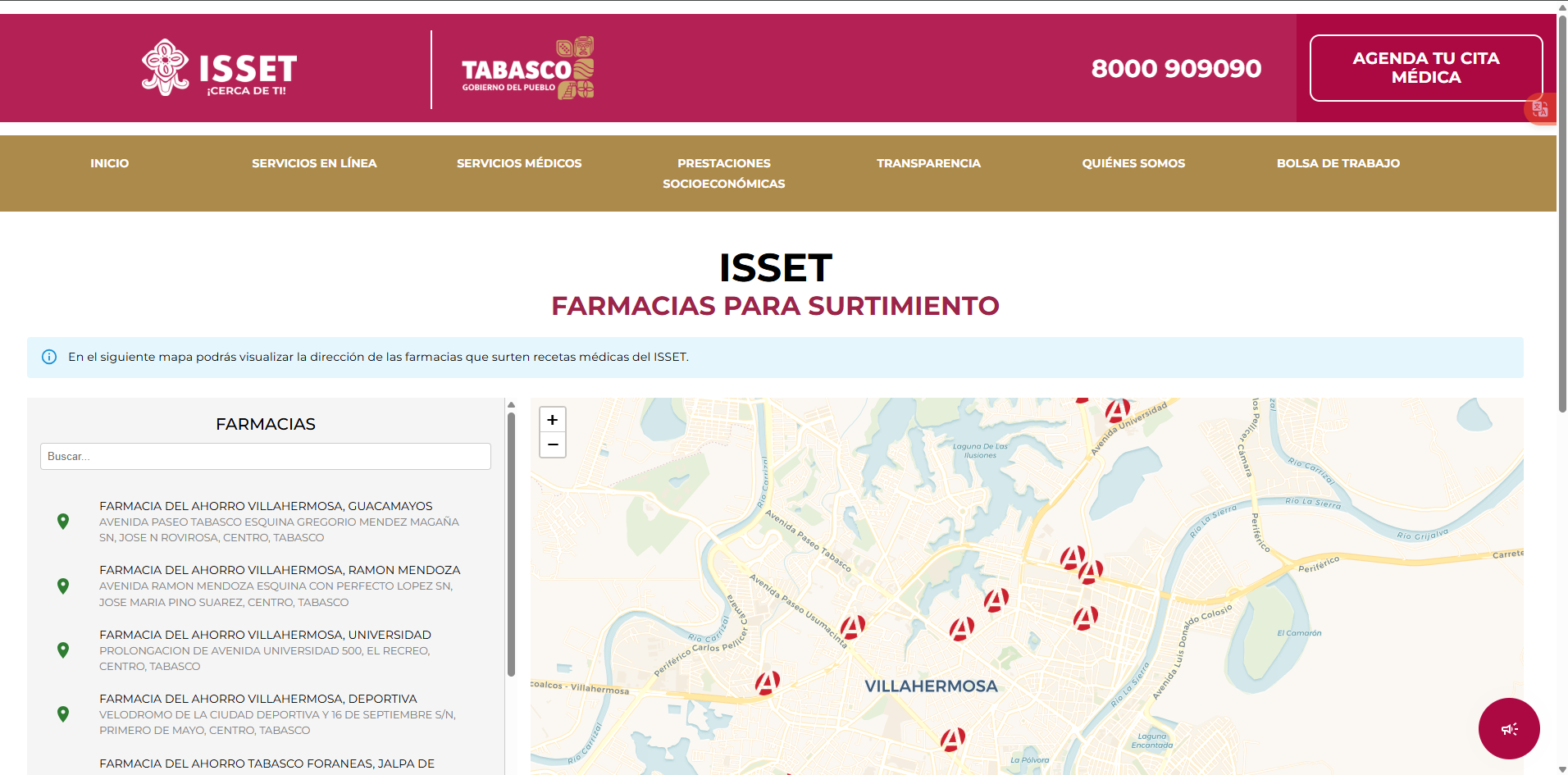 ISSET Website — screen 1
