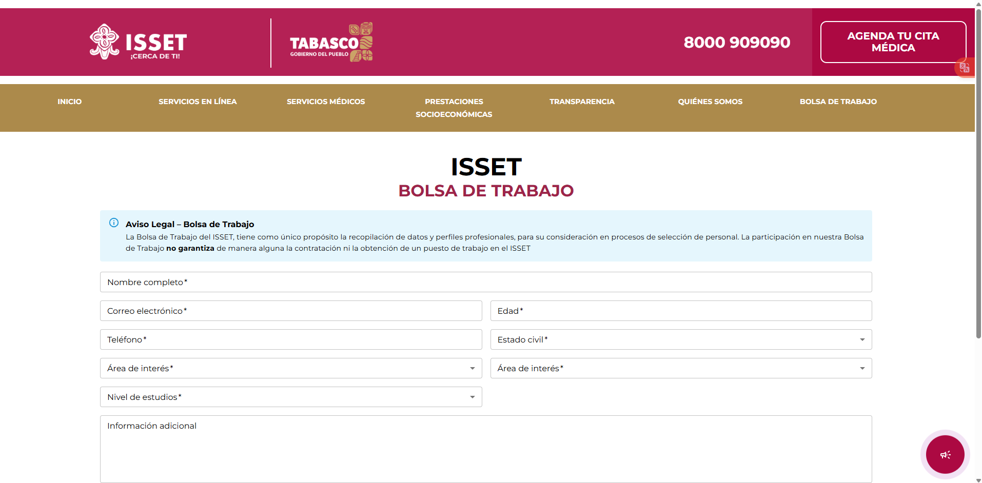 ISSET Website — screen 3